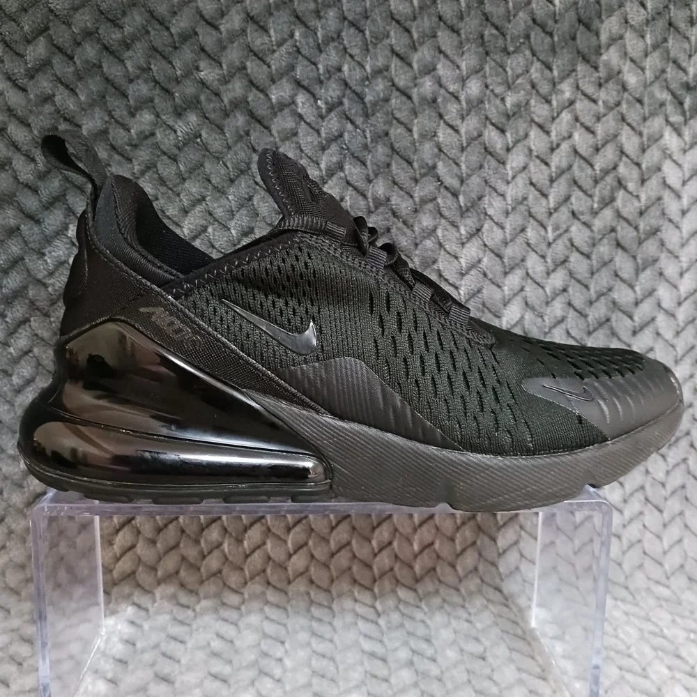 Nike Air Max 270 Black GS Walking Running Sneakers Shoes Size 6Y Women's 7.5